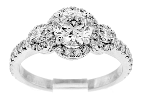 1.61 Carat GIA Round Brilliant - Platinum Engagement Ring