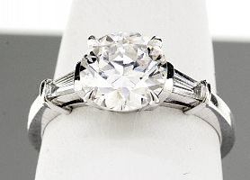 1.78 Carat GIA OLD EUROPEAN Cut Diamond - Platinum Engagement Ring  