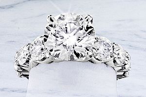 3.14 GIA IDEAL Cut Round Brilliant Diamond Ring 
