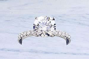 2.00 Carat GIA IDEAL Cut ROUND Diamond Engagement Ring - PLATINUM Setting