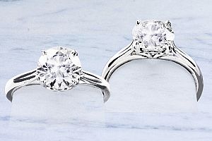 1.70 GIA IDEAL Cut ROUND Diamond Engagement Ring - PLATINUM 