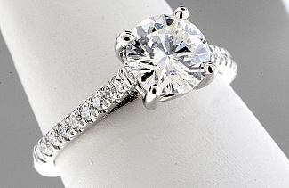 1.19 Carat Round Brilliant Diamond Engagement Ring -PLATINUM