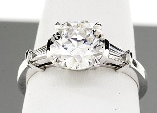 1.78 Carat GIA OLD EUROPEAN Cut Diamond - Platinum Engagement Ring  