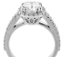 2.90 CT GIA Cushion Cut Diamond - PLATINUM Halo Engagement Ring