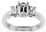 1.63 CT GIA Emerald Cut Three-Stone Platinum Engagement Ring 