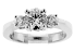 1.23 CT GIA IDEAL-CUT Round Brilliant Three-Stone Platinum Engagement Ring