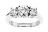 1.58 Carat Three-Stone Round Diamond Engagement Ring