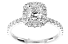 0.91 Carat GIA CUSHION CUT Diamond - PLATINUM HALO Engagement Ring