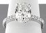 2.20 Carat GIA OVAL Diamond - Platinum HIDDEN HALO Engagement Ring 