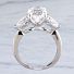 2.54 Carat OVAL Diamond Engagement Ring - Platinum with two PEAR SHAPE Diamonds