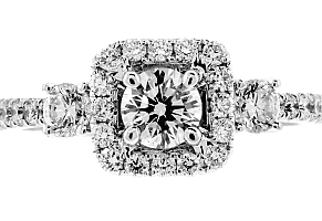 1.10 CT TW GIA ROUND BRILLIANT ENGAGEMENT RING 