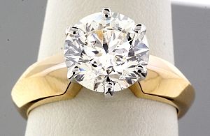 2.53 Carat GIA Round Brilliant Diamond Engagement Ring