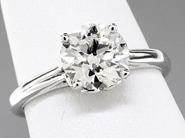1.56 Carat GIA OLD EUROPEAN Brillilant Diamond Engagement Ring  
