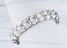 3.30 Carat GEM Quality OVAL DIAMOND Eternity Ring - Platinum 