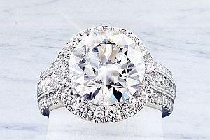 5.02 GIA Round Brilliant Diamond Ring