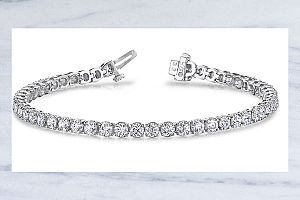 8.52 CT Round Diamond Tennis Bracelet - 14K WG