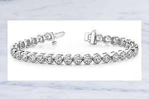 5.00 CT Round Diamond Tennis Bracelet - Platinum