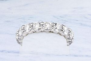 3.03 Carat ROUND Diamond Eternity Ring - Platinum 