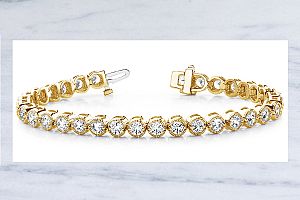 2.50 CT Round Diamond Tennis Bracelet - 14K YG