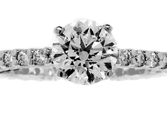 1.03 ROUND BRILLIANT ENGAGEMENT RING - E/SI2 - EXC EXC EXC
