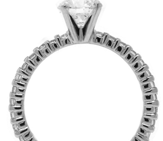 1.03 ROUND BRILLIANT ENGAGEMENT RING - E/SI2 - EXC EXC EXC