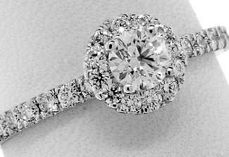 .76 CT TW BRILLIANT ENG RING - GIA F/SI1 - EXC CUT