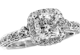 2.48 CT GIA Cushion Cut Engagement Ring