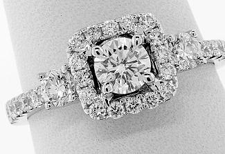 1.10 CT TW GIA ROUND BRILLIANT ENGAGEMENT RING 