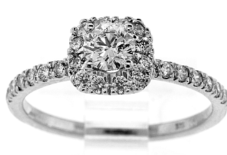 0.75 CT GIA ROUND BRILLIANT ENGAGEMENT RING 
