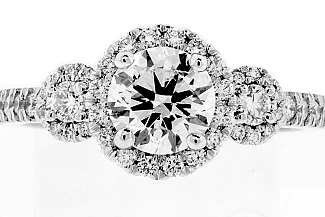 1.61 Carat GIA Round Brilliant - Platinum Engagement Ring