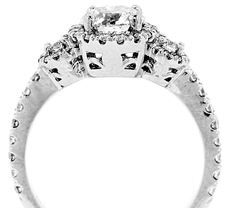 1.61 Carat GIA Round Brilliant - Platinum Engagement Ring