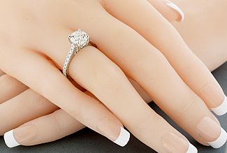 2.08 Carat GIA Round Brilliant Diamond Engagement Ring