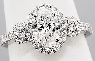 1.62 Carat GIA OVAL Diamond Engagement Ring