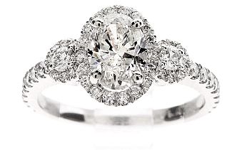 1.62 Carat GIA OVAL Diamond Engagement Ring