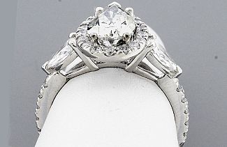 1.70 Carat GIA Pear Shape Diamond Engagement Ring 
