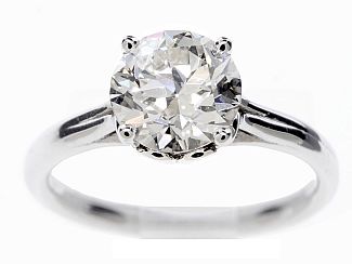 1.56 Carat GIA OLD EUROPEAN Brillilant Diamond Engagement Ring  