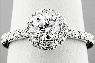 1.06 Carat TW Round Brilliant Diamond Engagement Ring