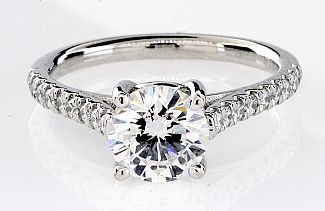 1.19 Carat Round Brilliant Diamond Engagement Ring -PLATINUM