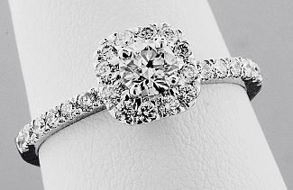 0.76 CTW GIA Round Brilliant Diamond Engagement Ring  