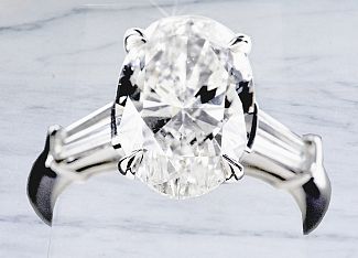 3.71 Carat GIA OVAL Diamond Engagement Ring 