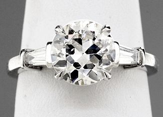 1.78 Carat GIA OLD EUROPEAN Cut Diamond - Platinum Engagement Ring  