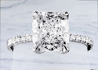 3.07 Carat GIA Cushion Cut Diamond Engagement Ring  