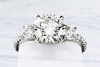 2.01 Carat Round Brilliant Cut Diamond Engagement Ring