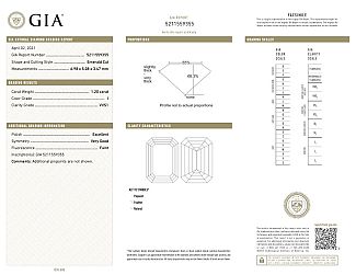 2.11 CTW Three-Stone GIA Emerald Cut Ring - Platinum