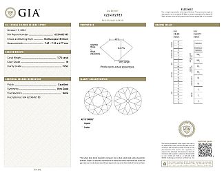 1.75 Carat OLD EUROPEAN Cut Diamond Ring - Platinum
