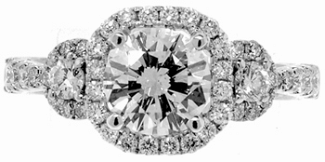 1.55 TW ROUND BRILLIANT ENG RING  EGL H/SI2  18K WG 