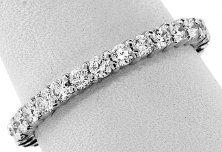 1.00 Carat TW Round Brilliant Diamond Eternity Ring 