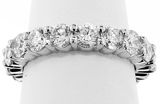 3.80 Carat TW Round Brilliant Diamond Eternity Ring 