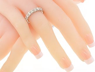 3.80 Carat TW Round Brilliant Diamond Eternity Ring 