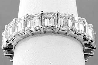 5.88 CT TW Emerald Cut Diamond Eternity Ring 